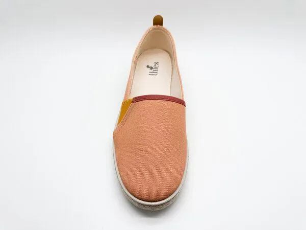 thies Veganer "thies ® Organic Cotton Espadrille" aus Biobaumwolle, Apricot (orange), – Produktbild 3 von 4