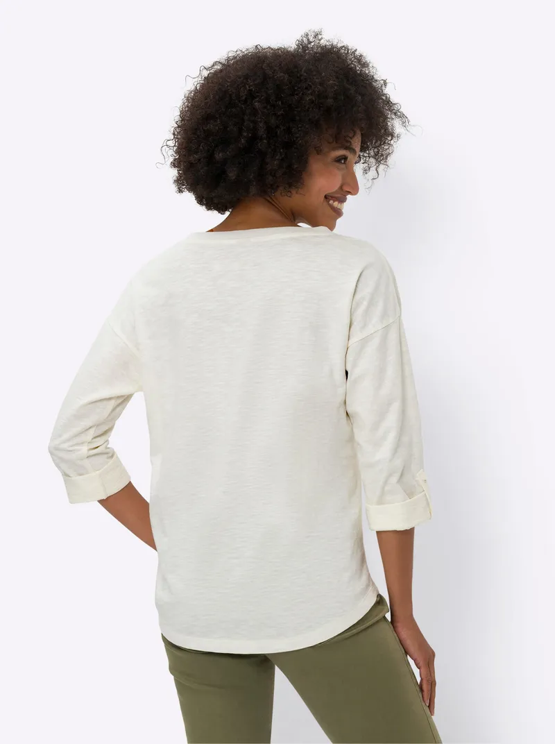 heine Print-Shirt champagner, Champagner, – Produktbild 2 von 2