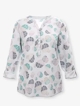 Witt Druckbluse ozean-ecru-bedruckt – Produktbild 1 von 1