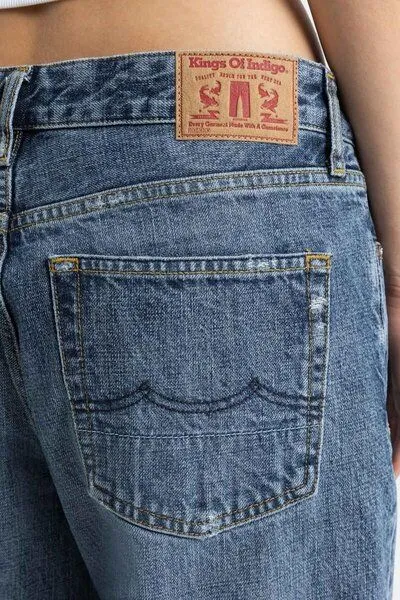Kings Of Indigo Kings Of Indigo JOAN Low Rise Loose Ceky Blue Worn – Produktbild 7 von 8