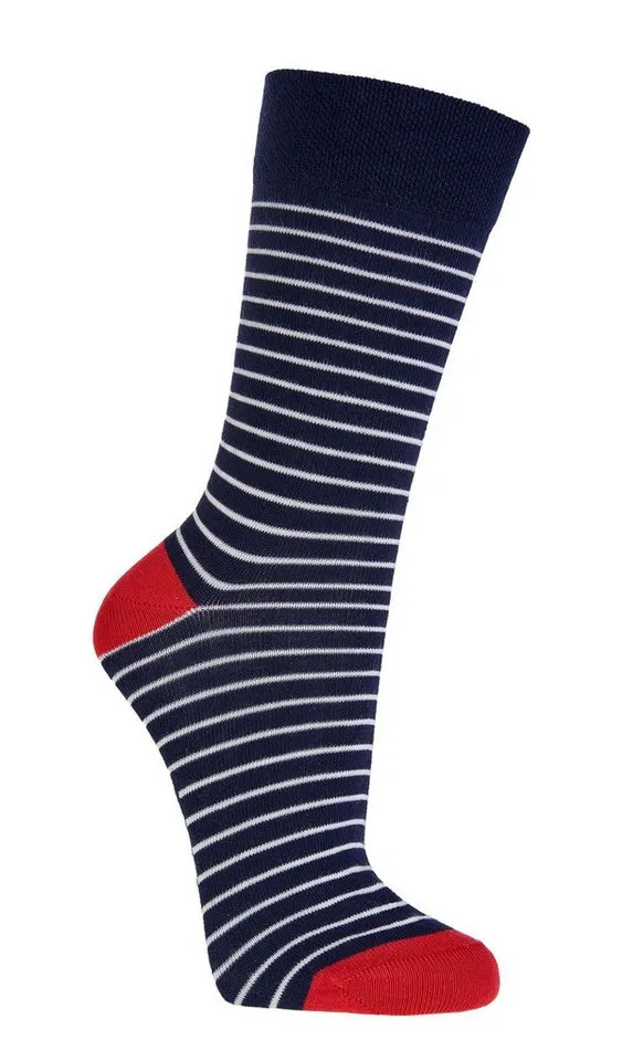 FussFreunde Freizeitsocken 6 Paar maritime Socken "Ahoi" mit Bio-Baumwolle für Küsten-Liebhaber, Blau, – Produktbild 2 von 5