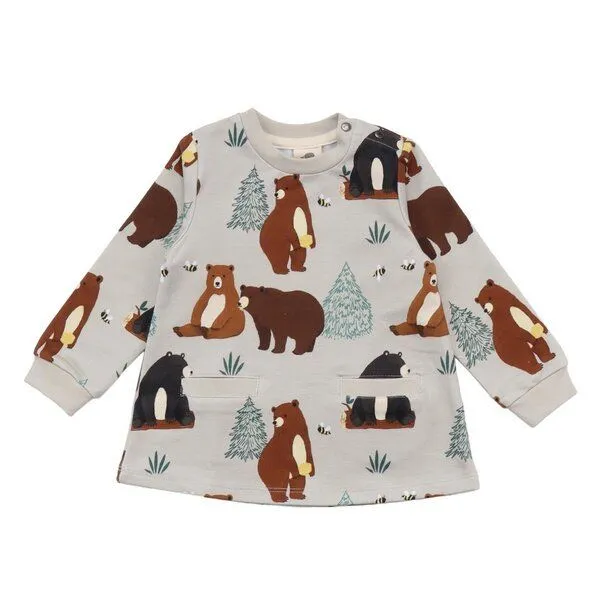 Walkiddy Baby Kleid Langarm – Beige mit Tiermotiv, weich & bequem | von Walkiddy – Produktbild 1 von 2