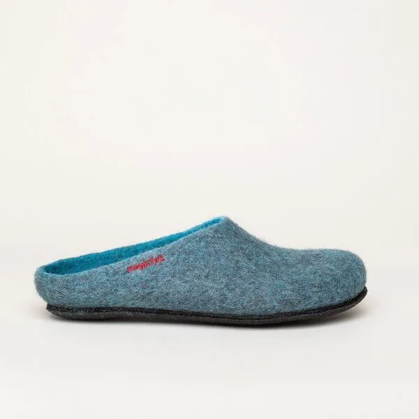 Magicfelt Magicfelt Filz-Hausschuh 709 aus 100% Merino-Wolle für Damen & Herren, Blau, – Produktbild 4 von 4