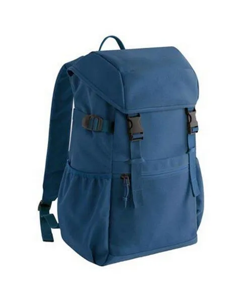 BagBase BagBase Recycelter Canvas Rucksack Notebookfach, Stahlblau, – Produktbild 1 von 4