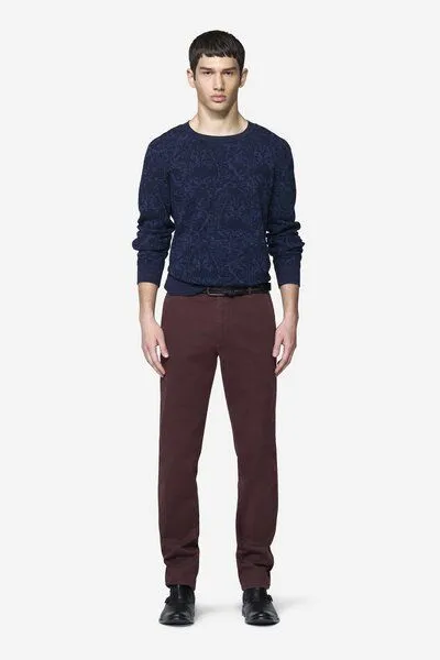 Meyer MEYER PIMACOTTON SATIN CHINO, Dunkelrot (rot), – Produktbild 2 von 4