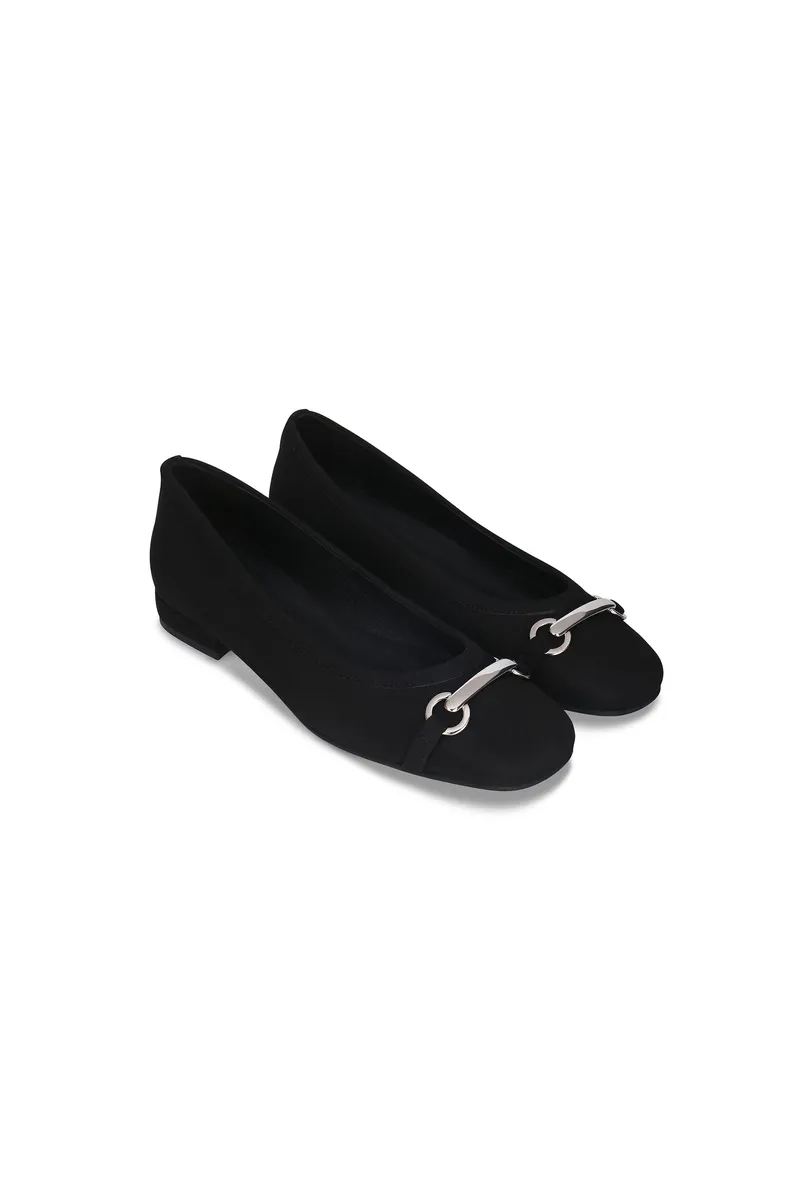 NAE NAE Damen vegan Ballerinas Claire Schwarz, Schwarz, – Produktbild 2 von 2