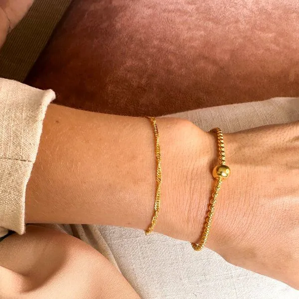 MOANINA MOANINA Armband Mera - 925 Silber/18k Gold Vermeil, Rose, – Produktbild 2 von 4