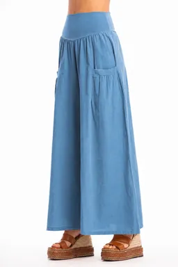 RAVENS VIEW IBIZA RAVENS VIEW IBIZA Damen vegan Hose Funky Skirt In Maui Blau – Produktbild 1 von 1