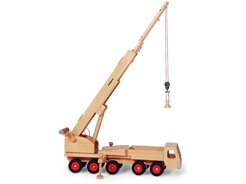 Fagus Fagus Mobilkran aus massivem Buchenholz Holz Mobilkran mit 83 cm Ausleger, Natur, – Produktbild 2 von 2