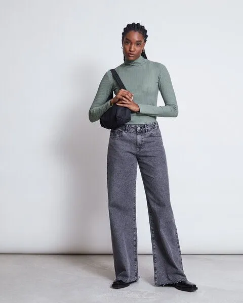 JAN N JUNE JAN N JUNE Rollkragenshirt MIO aus Lyocell, Sea spray, – Produktbild 1 von 4
