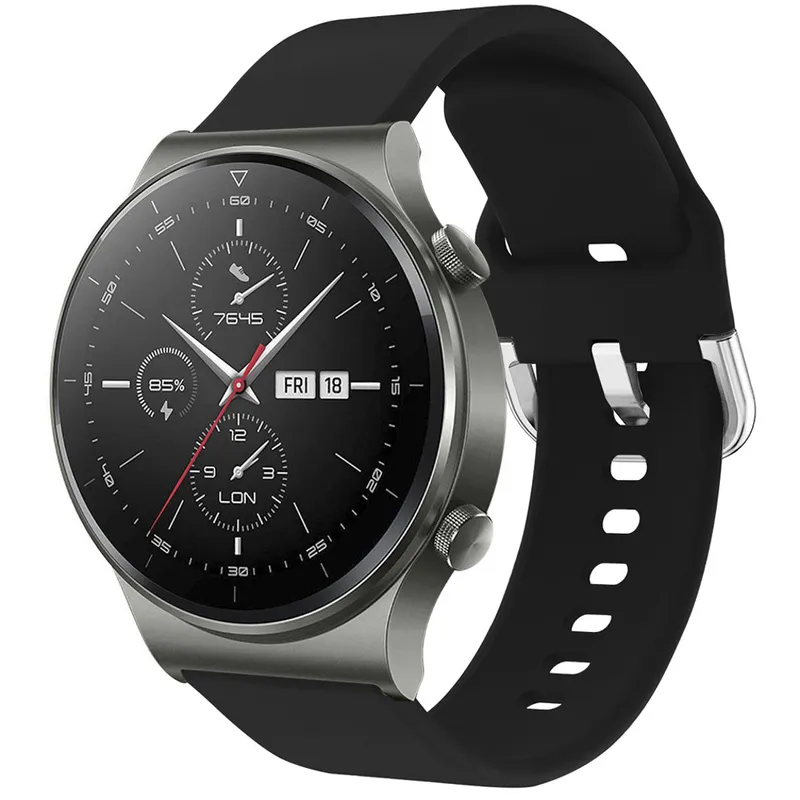 imoshion imoshion Silikonband für das Huawei Watch GT 2 / Pro / 2e Sport 46 mm, Schwarz, – Produktbild 1 von 1