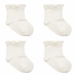 bistyle bistyle Baby Socken mit Rüschenbündchen | Bio-Baumwolle | Nahtlose Zehen |4er Pack – Produktbild 1 von 1