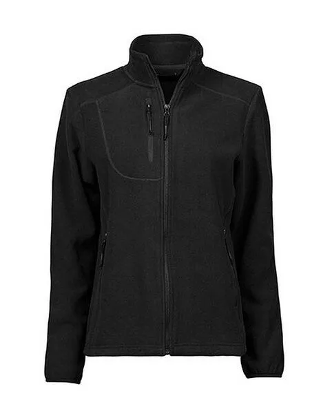 TeeJays TeeJays Übergangsjacke Outdoor Fleecejacke Damen bis Gr. 3XL Trail Fleece Jacket Recyceltes Polyester, Schwarz, – Produktbild 2 von 4