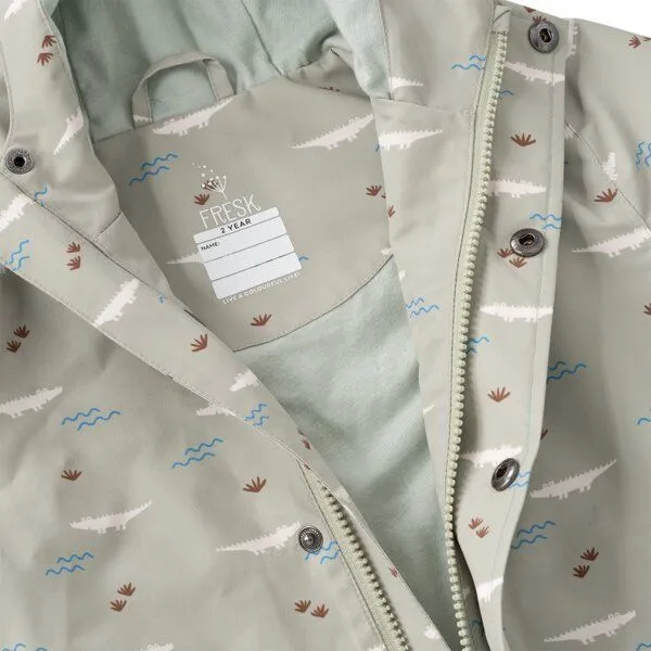 Fresk Regenjacke für Kinder – recyceltes Polyester, mit Kapuze –6 Jahre, Croco, – Produktbild 4 von 4