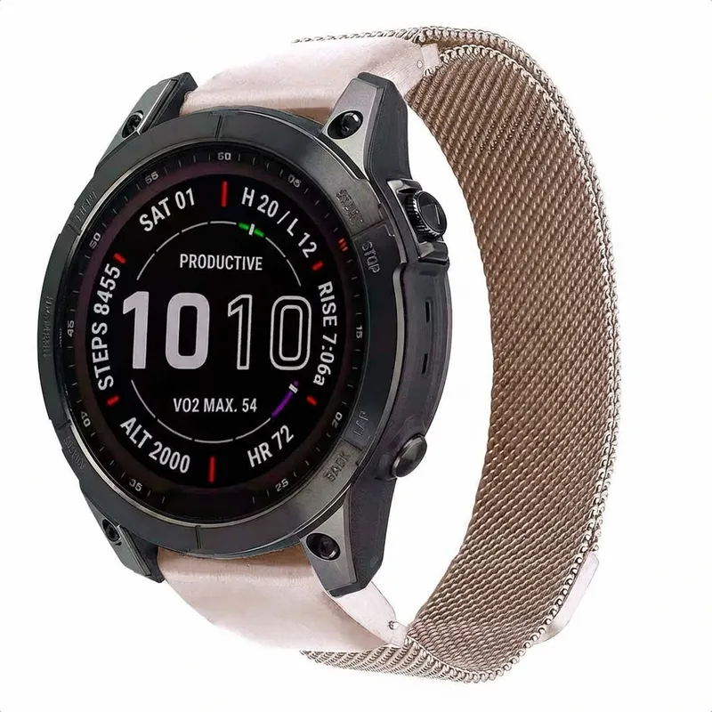 imoshion imoshion QuickFit® Milanese Armband - Garmin 20 mm Anschluss, Starlight, – Produktbild 1 von 1