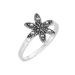 pakilia pakilia Silber Ring Blaustern-Blume Fair-Trade und handmade – Produktbild 1 von 1