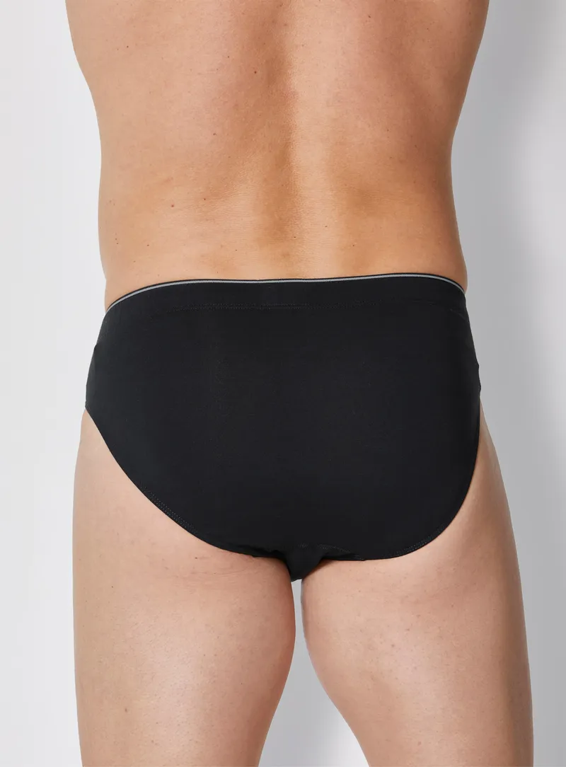 Schiesser Slip schwarz, Schwarz, – Produktbild 2 von 3