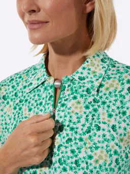 Witt Poloshirt smaragd-ecru-bedruckt – Produktbild 1 von 1