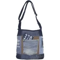 Sunsa Sunsa Hobo Tasche recycelter Jeans Umhängetasche braune Jeanstasche – Produktbild 1 von 1