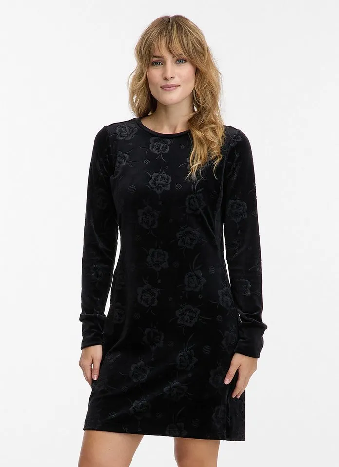 ragwear ragwear Midikleid ROSETA VELVET Sommerkleid, Schwarz, – Produktbild 2 von 2