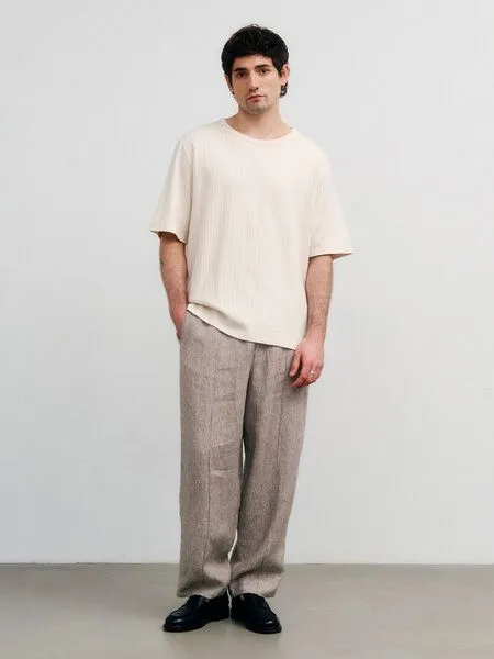 Rotholz Rotholz Ripped T-Shirt - Unisex - aus Bio-Baumwolle, Natural undyed (offwhite), – Produktbild 3 von 4