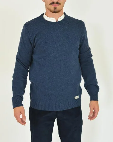 Aatise Aatise Rundhals Herrenpullover Zyclos aus recycelter Wolle, Blau, – Produktbild 4 von 4