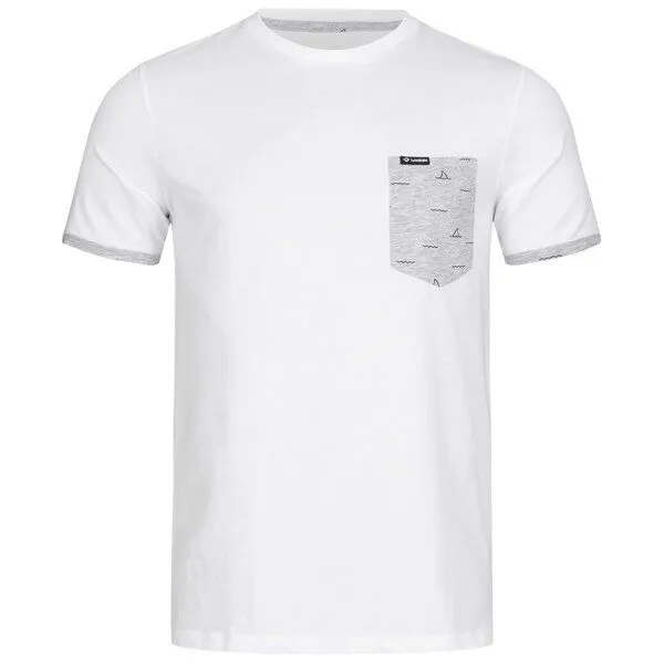 Lexi&Bö Lexi&Bö Shark Fin Pocket T-Shirt Herren, Weiss, – Produktbild 4 von 4