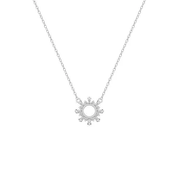 Eppi Eppi Kette mit Synthetischen Baguette und Round Diamanten Caibre, Rosa, – Produktbild 1 von 3