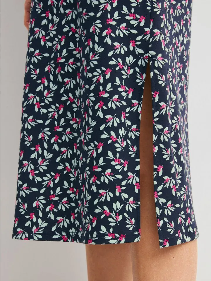 CALIDA CALIDA Nachthemd Family & Friends Damen (1-tlg) 120cm Länge, weiche Baumwollqualität, Blau, – Produktbild 4 von 5
