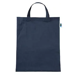 TEXXILLA Fairtrade Baumwolltasche mit kurzen Henkeln, dunkelblau, Dunkelblau, – Produktbild 1 von 1