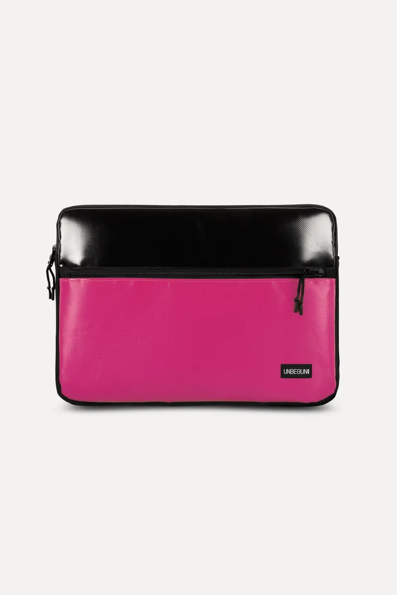 UNBEGUN UNBEGUN Herren vegan Laptop-Hülle Mit Vordertasche Pink, Schwarz, – Produktbild 2 von 2