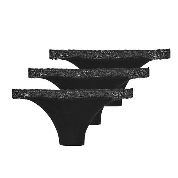 Underprotection Underprotection Bea Strings, 3-Pack, aus Lyocell, Schwarz, – Produktbild 1 von 3