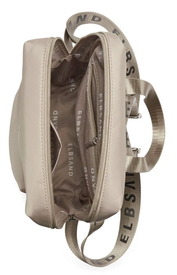 Elbsand Elbsand Rucksack City-Rucksack, Tasche, Freizeitrucksack, NEU mit bedruckten Schulterriemen VEGAN, Beige, – Produktbild 4 von 5