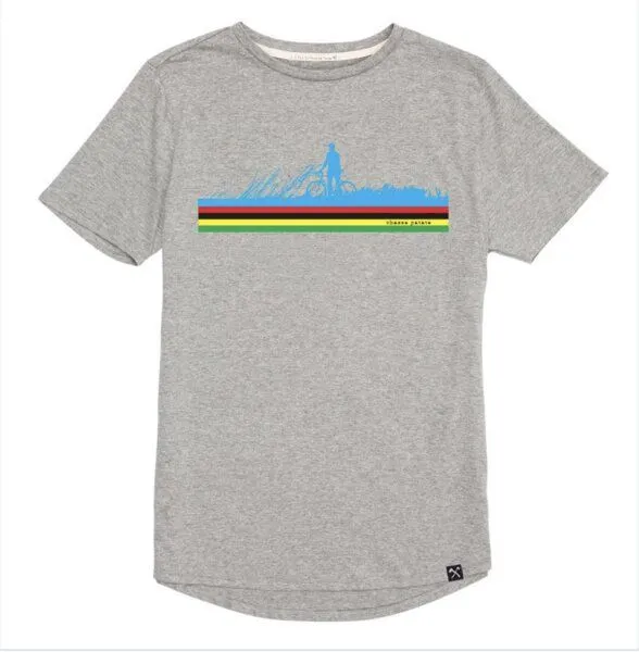 The Driftwood Tales The Driftwood Tales Rundhals Tshirt mit Weltmeister im Radfahren, Grau, – Produktbild 1 von 2