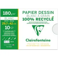 Clairefontaine Clairfontaine "Dessin à grain Recycle" - Mappe mit Zeichenpapier, DIN A3, 10 Blatt – Produktbild 1 von 1