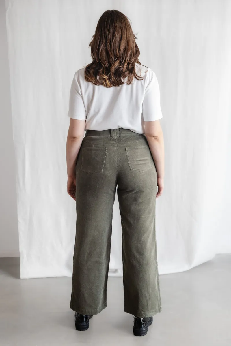 Jyoti - Fair Works Jyoti - Fair Works Damen vegan Hose Tushar Pistazie Grün, Olivgrün, – Produktbild 2 von 2