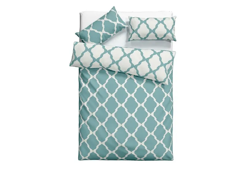 OTTO home Wendebettwäsche Alba in Gr. 135x200 oder 155x220 cm, Renforcé, 2 teilig, Bettwäsche mit Wendeoptik, in verschiedenen Qualitäten, Baumwolle, Blau, – Produktbild 1 von 6