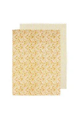 Tranquillo Geschirrtuch FLORAL 2er-Set (Bio-Baumwolle) - gelb – Produktbild 1 von 1