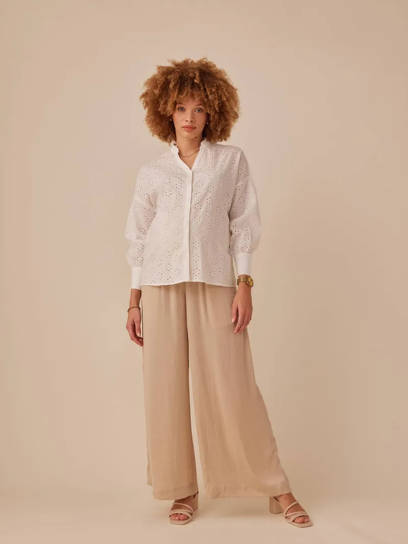 Envie De Fraise Bluse für Schwangerschaft & Stillzeit ENVIE DE FRAISE, Wollweiß, – Produktbild 4 von 4