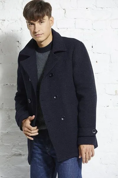 Wunderwerk Wunderwerk Herren Cabanjacke aus 100% Schurwolle mit TENCEL "Caban jacket heavy wool", Blau (old navy 695), – Produktbild 1 von 3