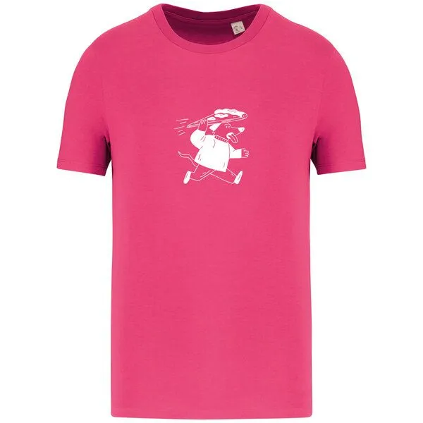 Greenspired Greenspired Basic Bio T-Shirt Pizzadog Nr. 4 ( 155g/m² XXS - 5 XL, Himbeere, – Produktbild 1 von 1