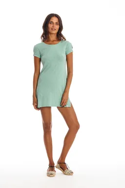RAVENS VIEW IBIZA RAVENS VIEW IBIZA Damen vegan Minikleid Mia Cameo Grün – Produktbild 1 von 1