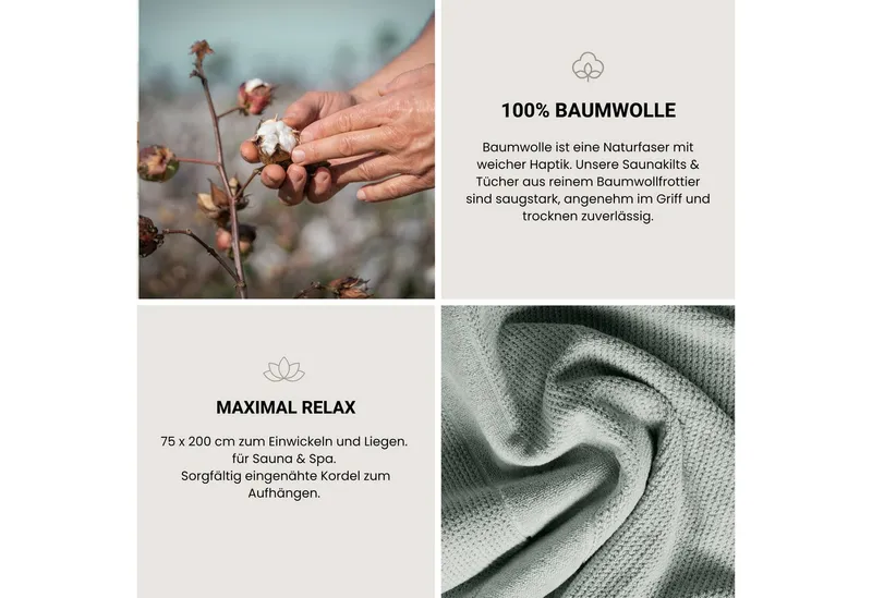 Schiesser Schiesser Handtücher Turin aus 100% Baumwolle in dezenter Reiskornoptik, Frottier (Set, 4-St), OEKO-TEX® MADE IN GREEN, Grün, – Produktbild 4 von 5