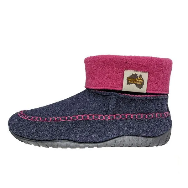 Gumbies Gumbies Thredbo - Hausschuhe aus recyceltem Material, Navy pink, – Produktbild 1 von 4