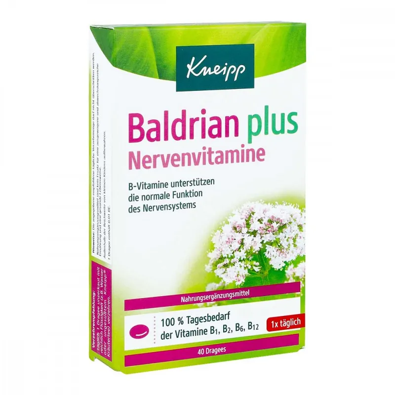 Kneipp Kneipp Baldrian plus Nervenvitamine Dragees – Produktbild 1 von 2