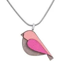 BeWooden BeWooden Holzanhänger Pink Bird Pendant – handgefertigter Schmuck mit Vogelmotiv – Produktbild 1 von 1