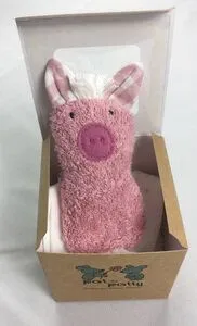 Pat und Patty Pat und Patty Personalisertes Schmusetuch/Schnuffeltuch , Greifling "Schwein" ,Farbe : rosa, 100 % Baumwolle-kbA – Produktbild 5 von 5