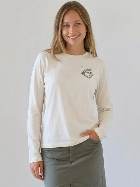 Kultgut Kultgut Artdesign- Softes Langarmshirt Biobaumwolle/ Snooze, Natur, – Produktbild 2 von 4