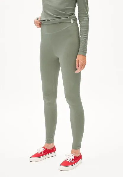 ARMEDANGELS ARMEDANGELS FARIBAA Damen Leggings aus Bio-Baumwoll Mix, Grey green, – Produktbild 1 von 4