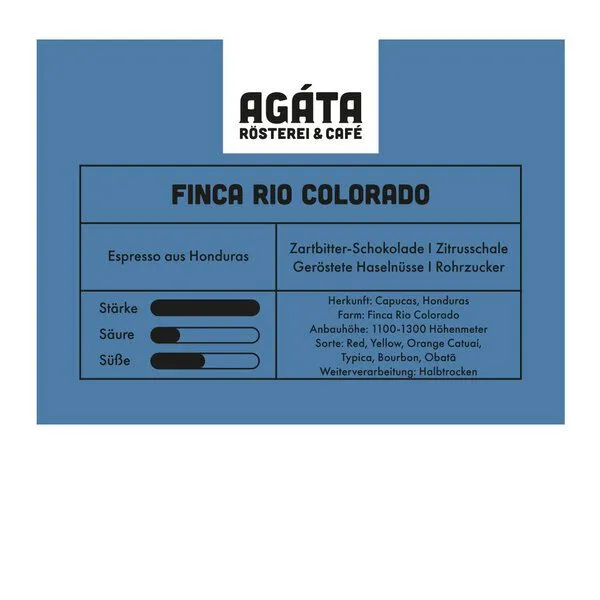 AGÁTA Rösterei & Café AGÁTA Rösterei & Café Finca Rio Colorado, Espresso, ganze Bohne, gemahlen, 250g – Produktbild 3 von 3